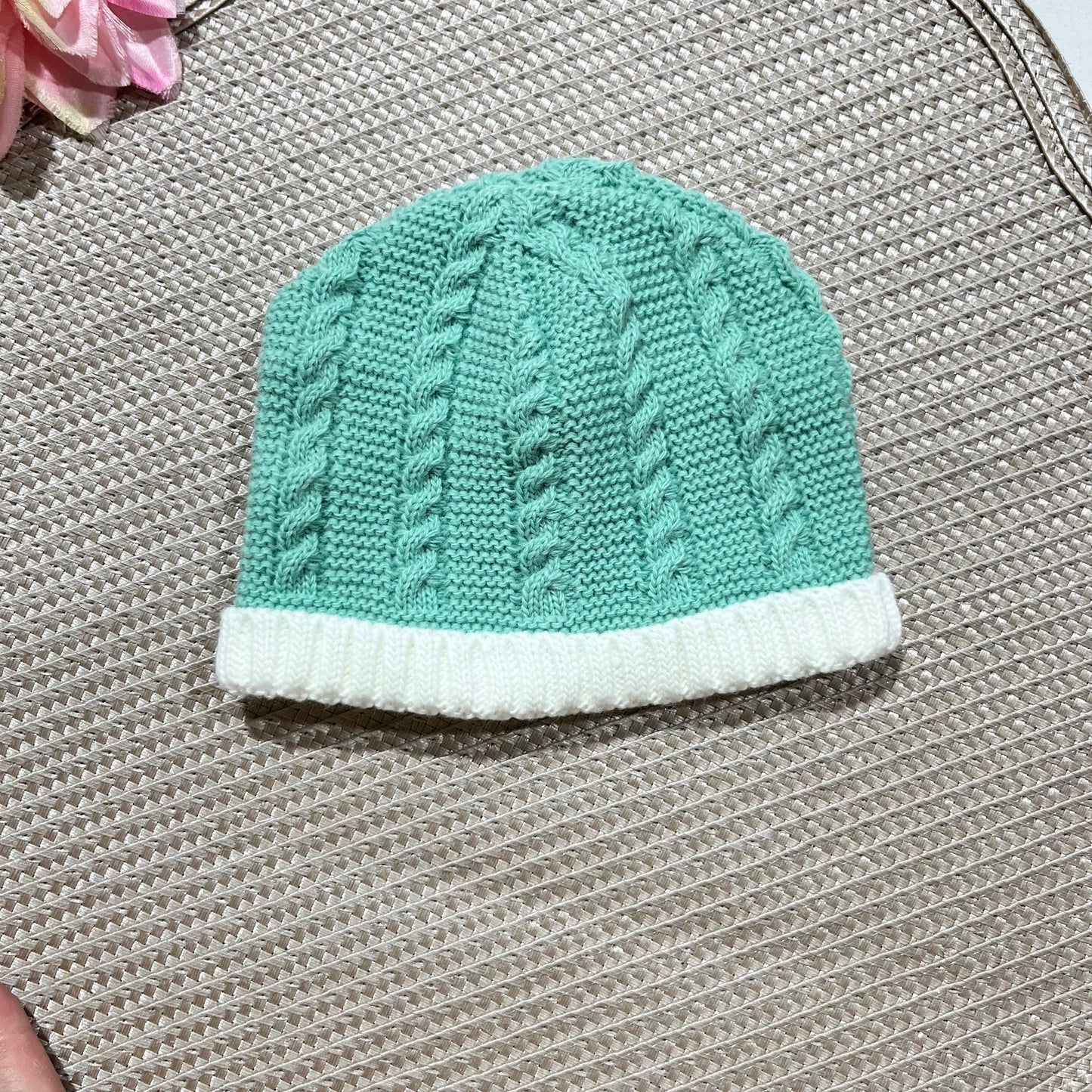 Conjunto para bebé - Fofo, camisola e gorro - 1/3M - Verde seco