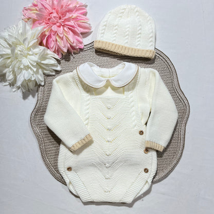 Conjunto para bebé - Fofo, camisola e gorro - 1/3M - Pérola