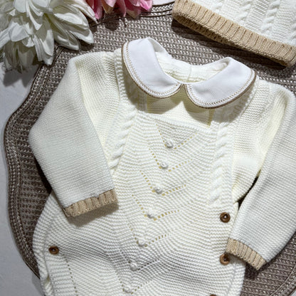 Conjunto para bebé - Fofo, camisola e gorro - 1/3M - Pérola