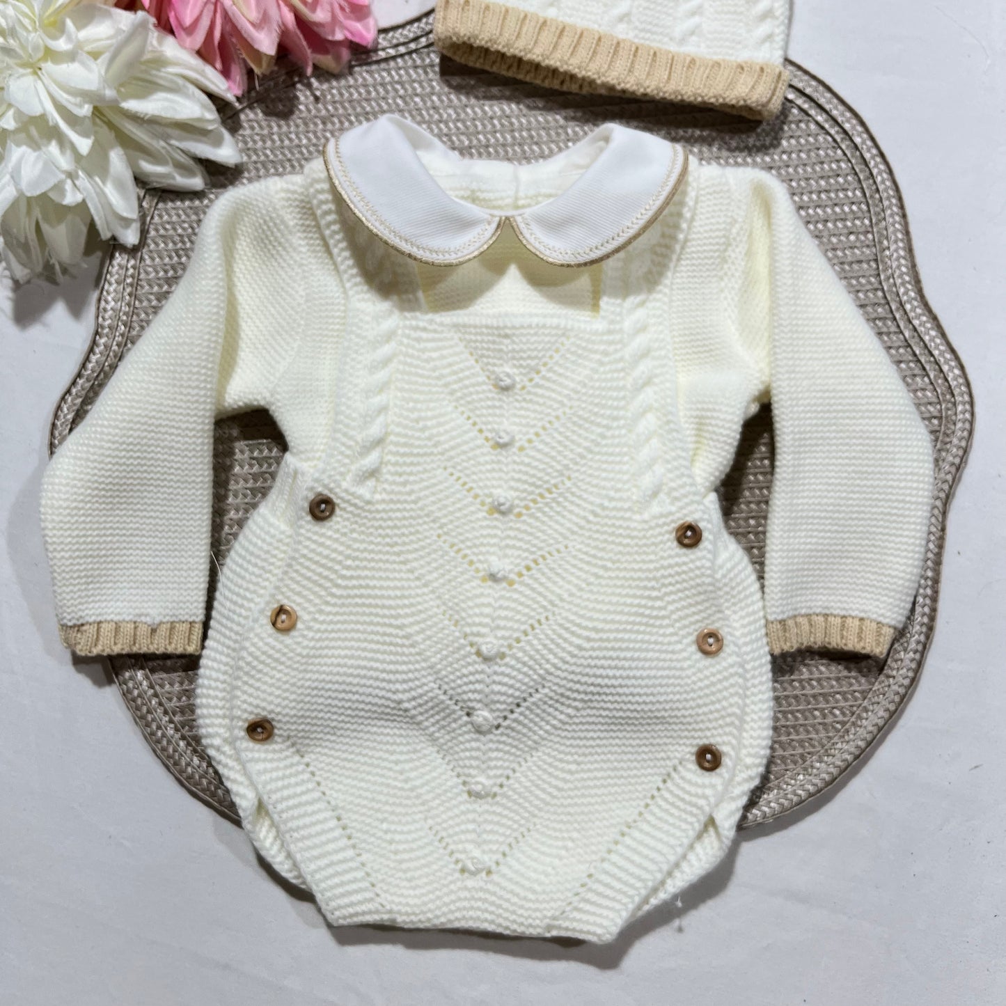 Conjunto para bebé - Fofo, camisola e gorro - 1/3M - Pérola