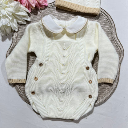 Conjunto para bebé - Fofo, camisola e gorro - 1/3M - Pérola