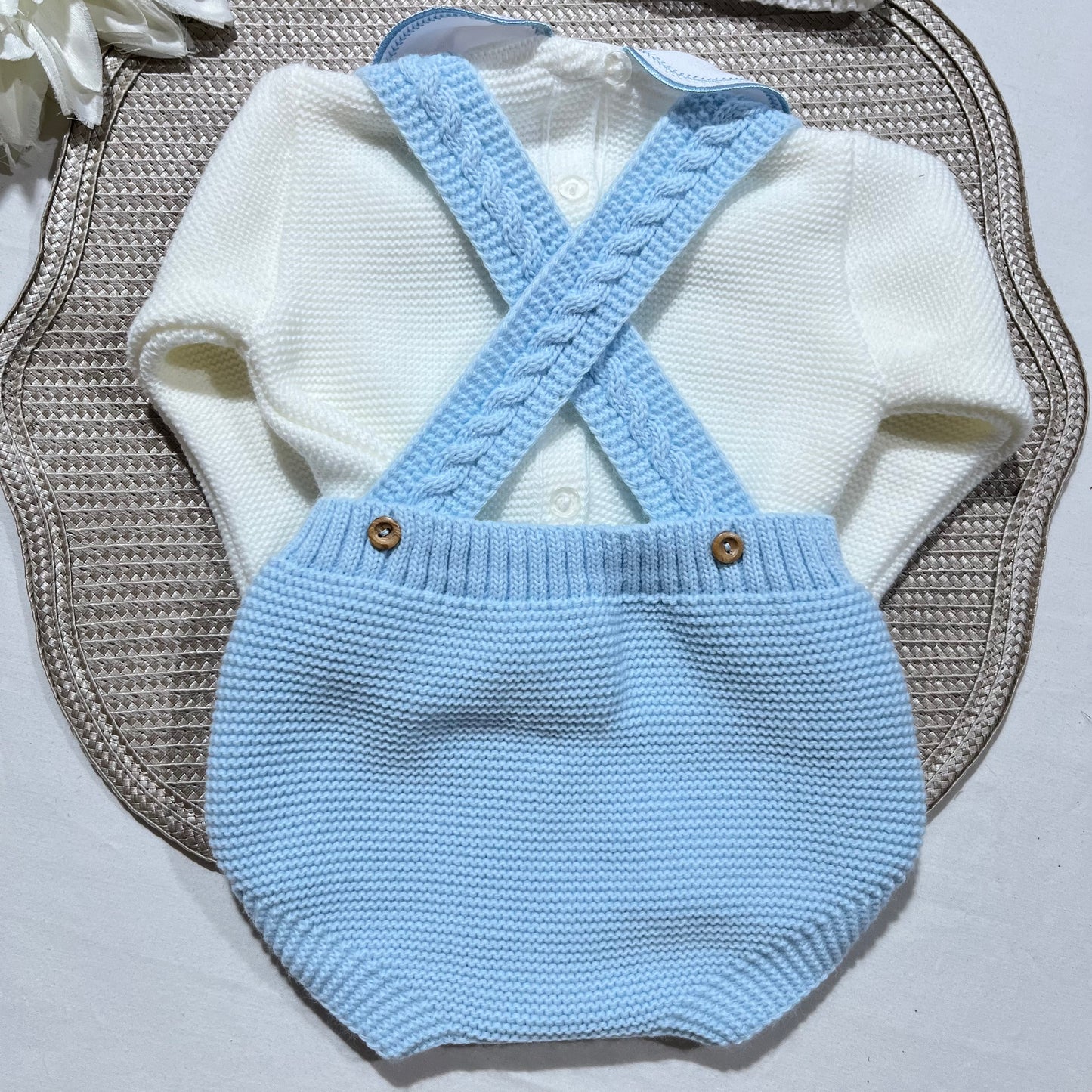 Conjunto para bebé - Fofo, camisola e gorro - 1/3M - Azul bebé
