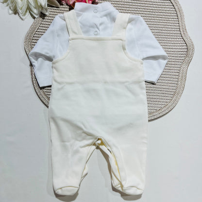 Conjunto jardineira bebé Urso - 0 aos 2M