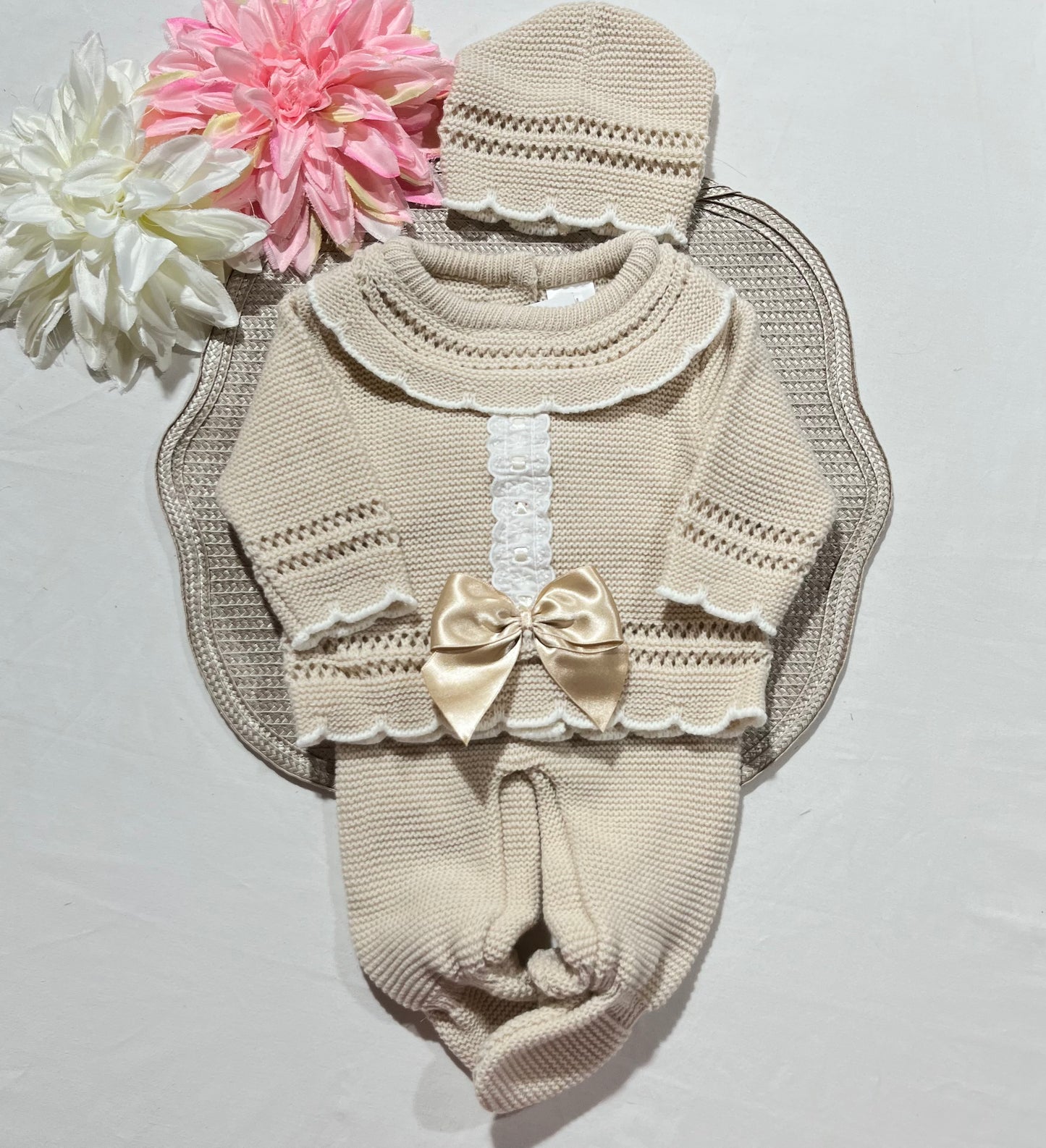 Conjunto Matilde para bebé - 3M -Areia