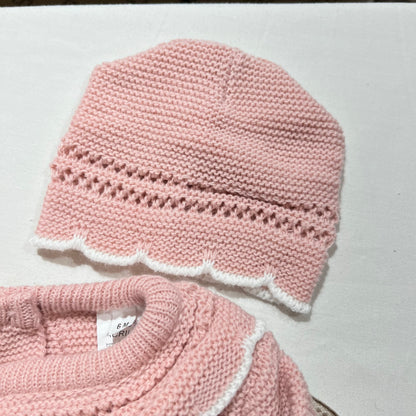 Conjunto Matilde para bebé - 6M - Rosa Velho