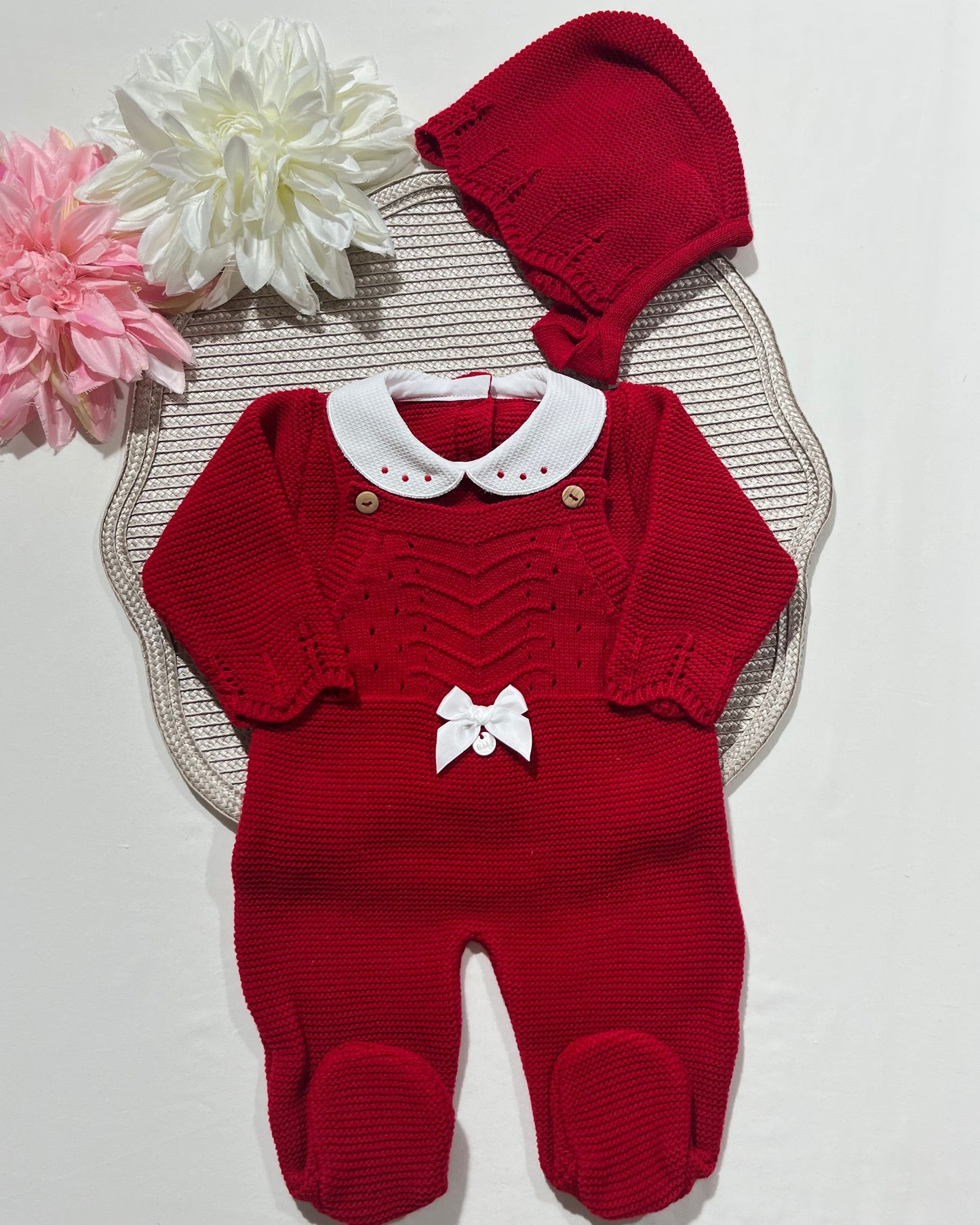 Conjunto Chérie para bebé - 1/3M - Vermelho