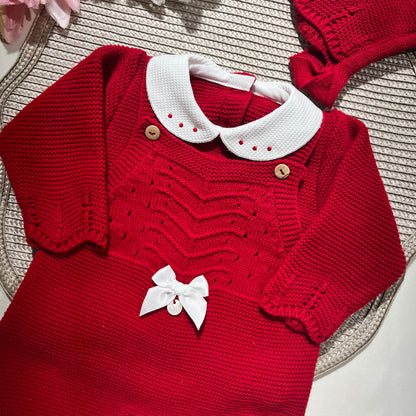 Conjunto Chérie para bebé - 1/3M - Vermelho
