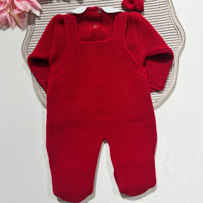 Conjunto Chérie para bebé - 1/3M - Vermelho
