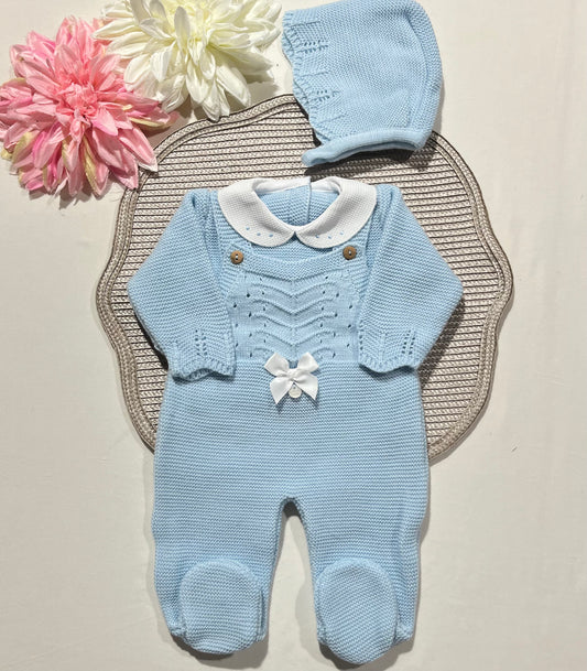 Conjunto Chérie para bebé - 1/3M - Azul bebé