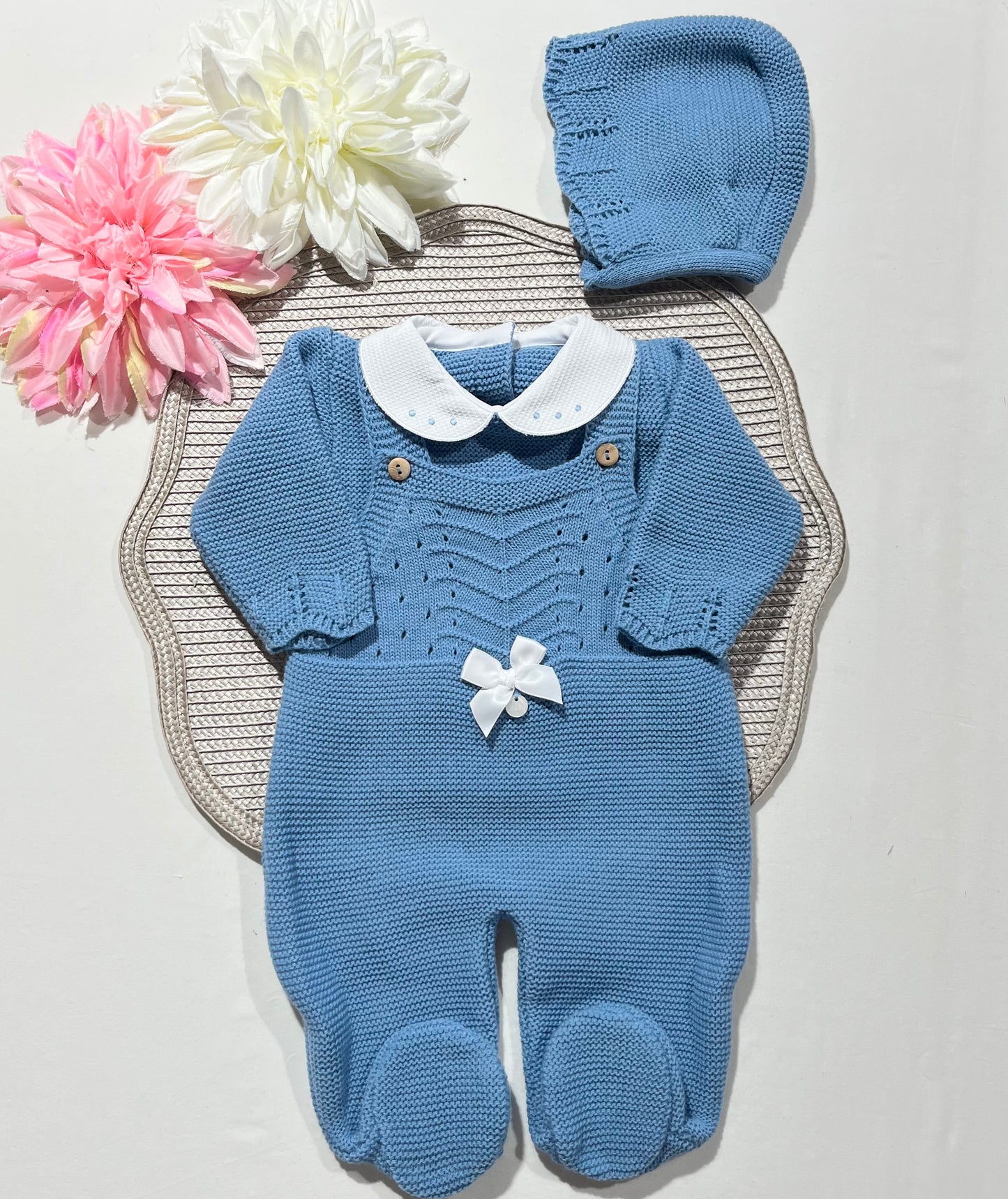Conjunto Chérie para bebé - 1/3M - Azul cobalto