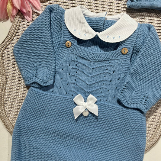 Conjunto Chérie para bebé - 1/3M - Azul cobalto