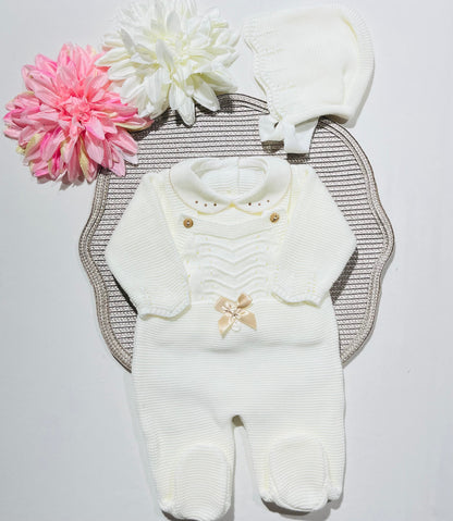 Conjunto Chérie para bebé - 1/3M - Pérola