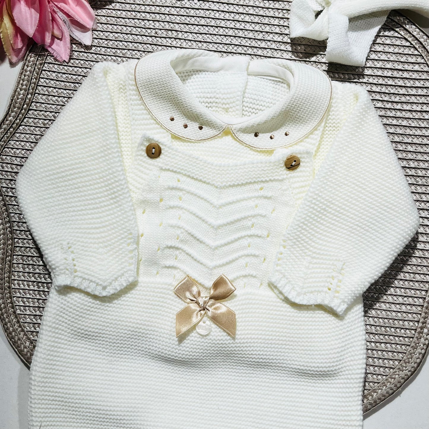 Conjunto Chérie para bebé - 1/3M - Pérola