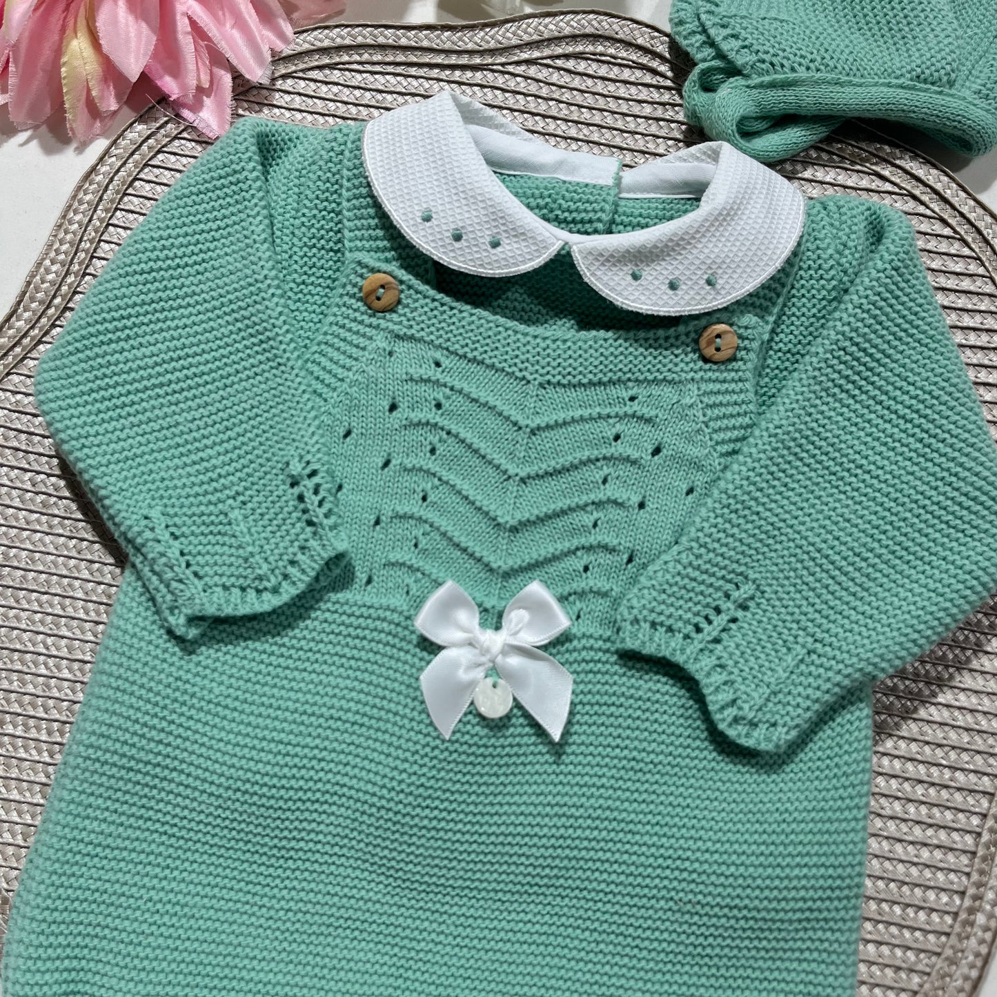 Conjunto Chérie para bebé - 1/3M - Verde seco