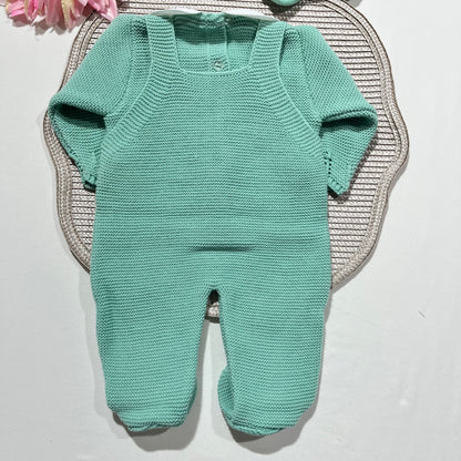Conjunto Chérie para bebé - 1/3M - Verde seco
