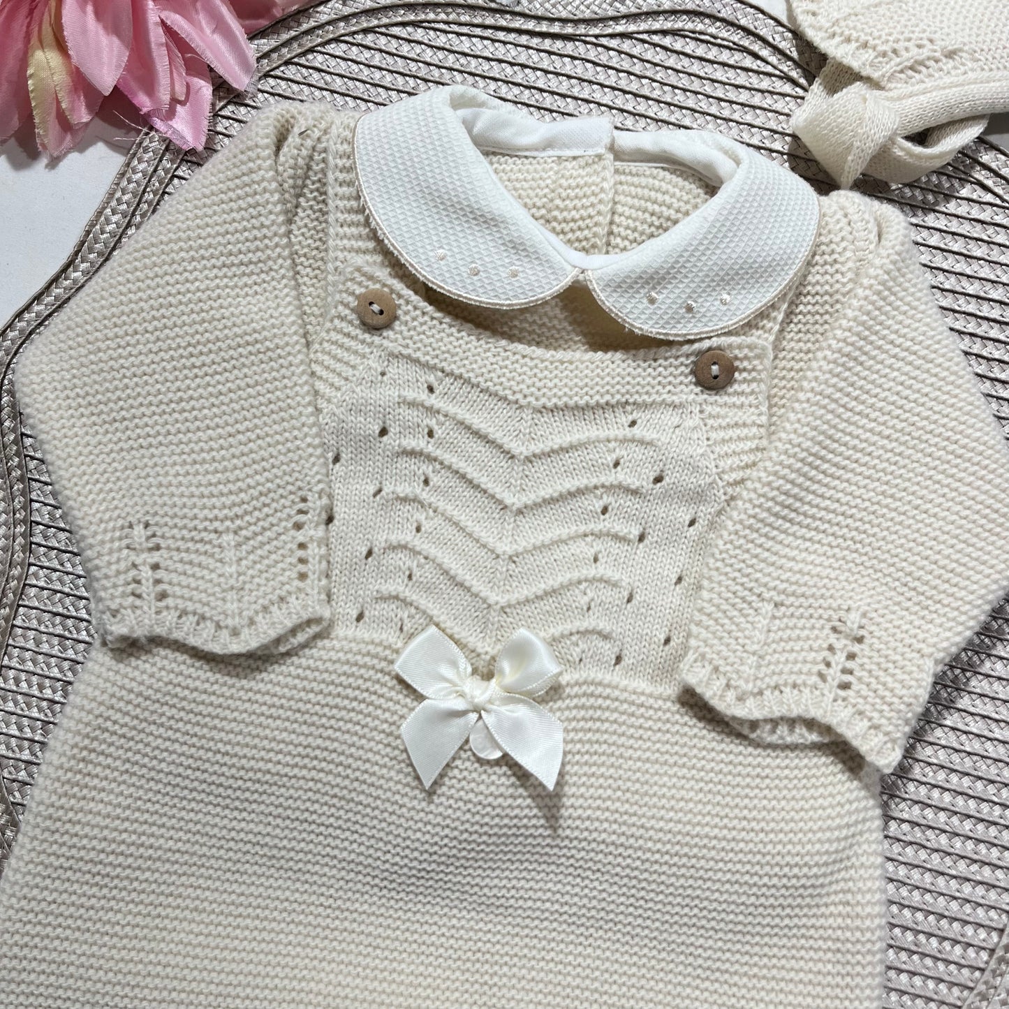Conjunto Chérie para bebé - 1/3M - Areia