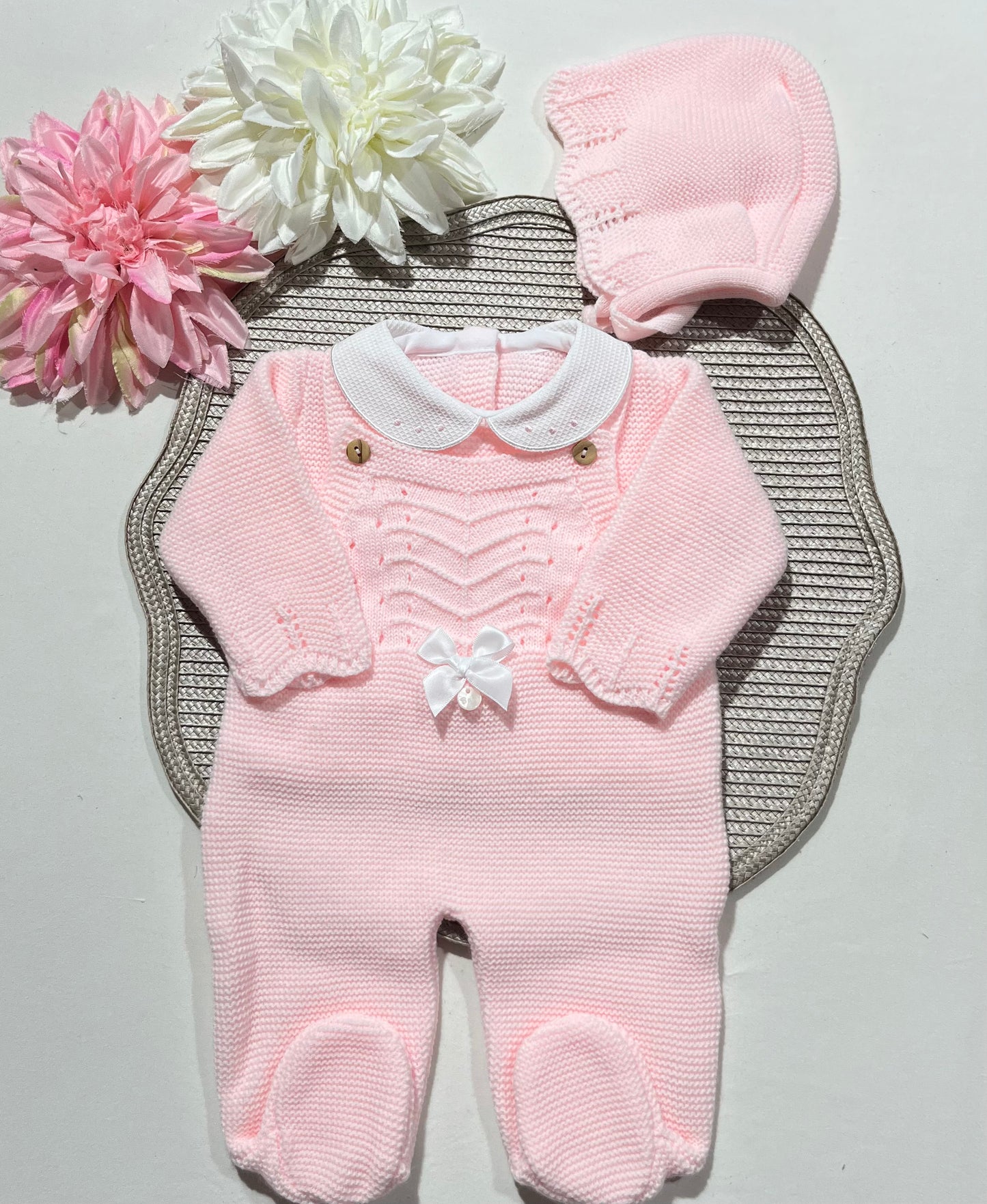 Conjunto Chérie para bebé - 1/3M - Rosa bebé