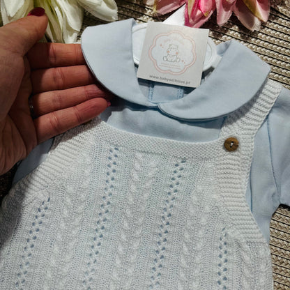 Conjunto Miguel - Jardineira e camisa - 1 aos 6M