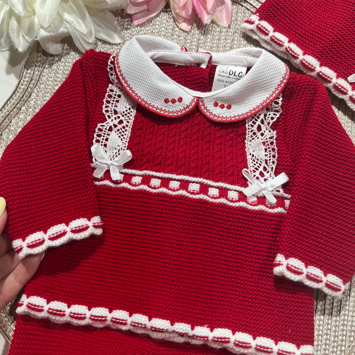 Conjunto Lara para bebé - 1/3M -Vermelho