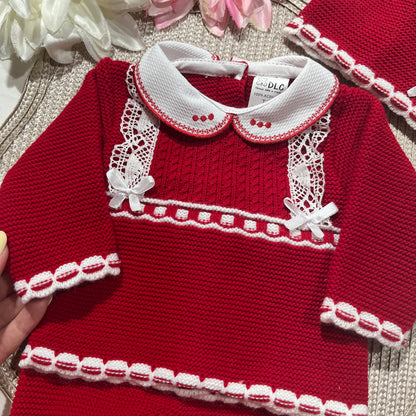 Conjunto Lara para bebé - 1/3M -Vermelho