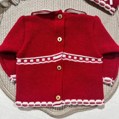 Conjunto Lara para bebé - 1/3M -Vermelho