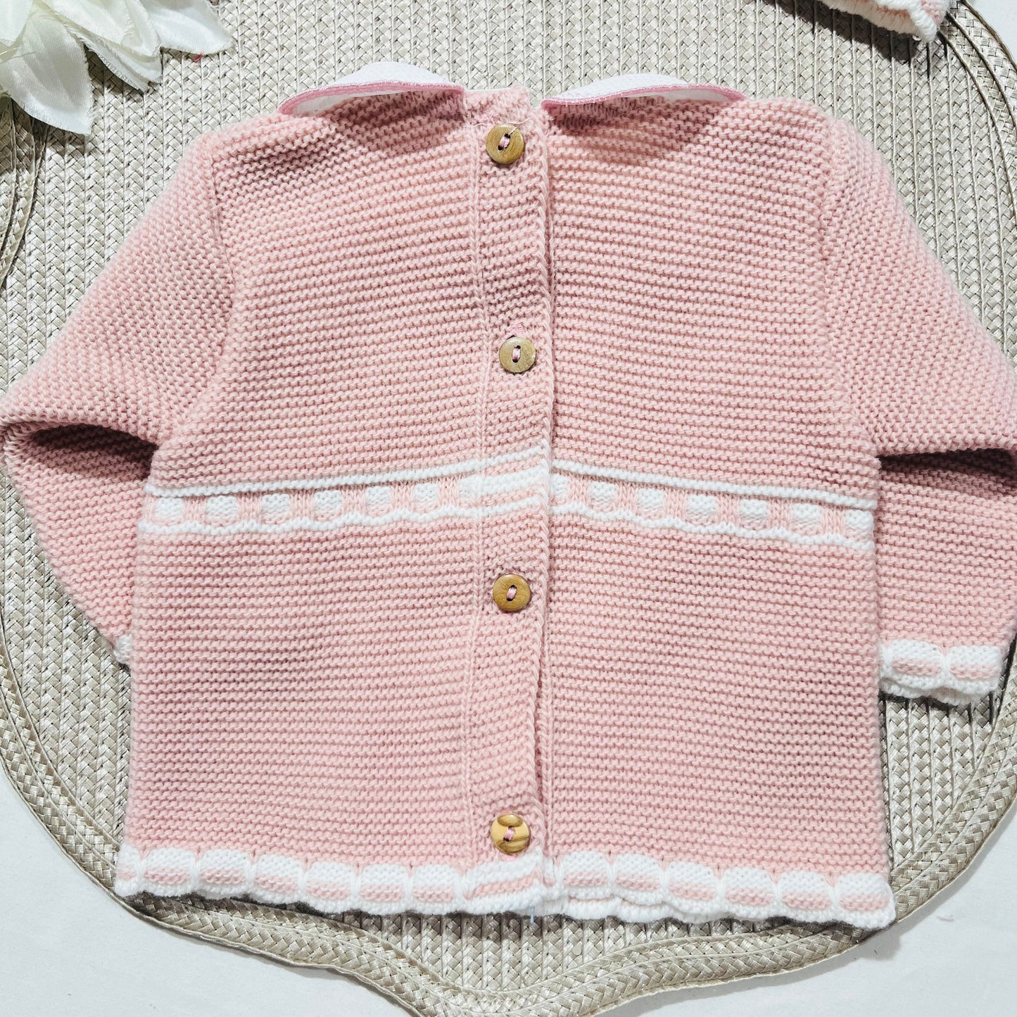 Conjunto Lara para bebé - 1/3M -Rosa velho