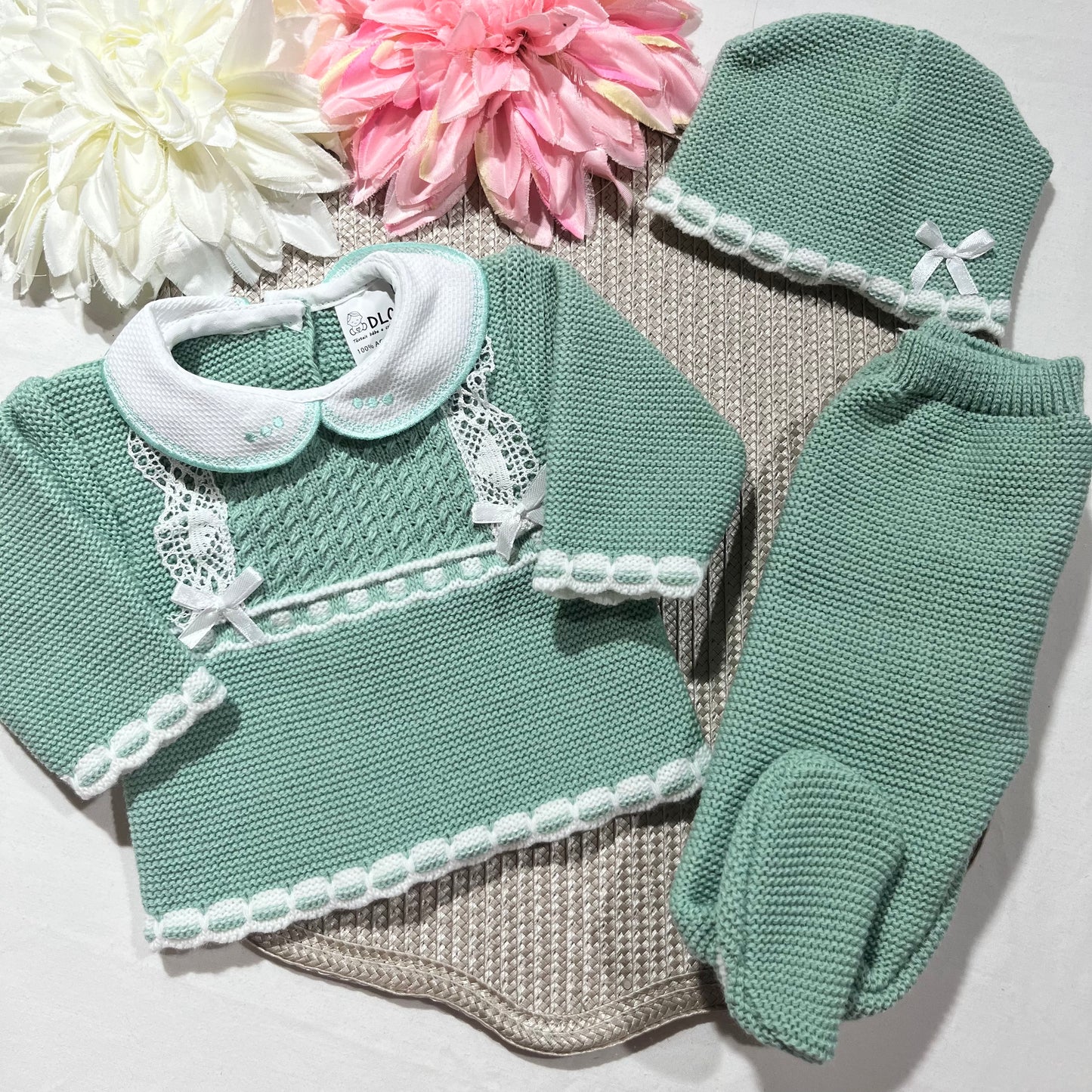 Conjunto Lara para bebé - 1/3M - Verde