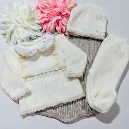 Conjunto Lara para bebé - 1/3M - Pérola
