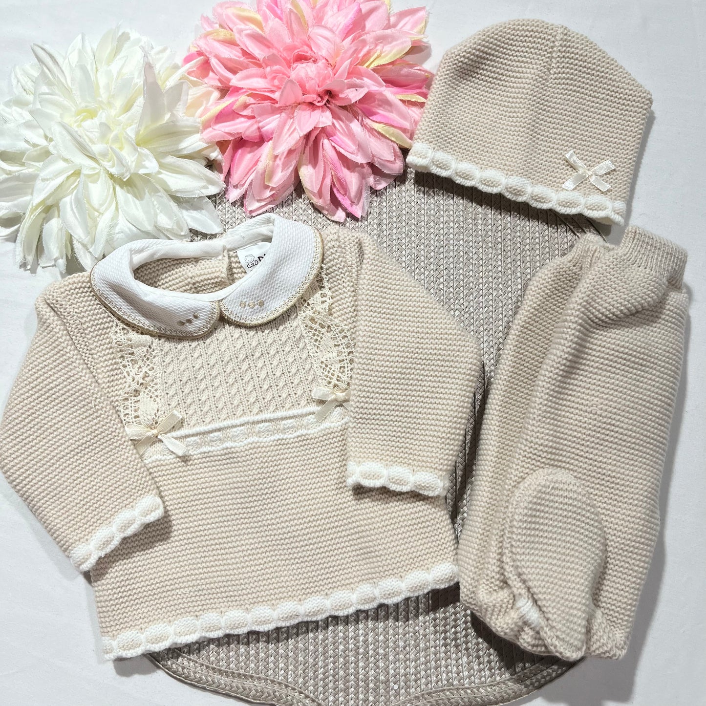Conjunto Lara para bebé - 1/3M - Areia