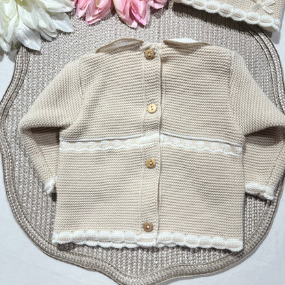 Conjunto Lara para bebé - 1/3M - Areia