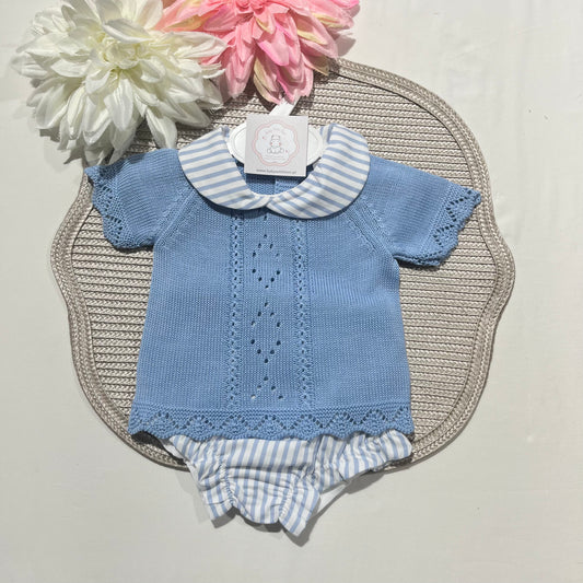 Conjunto de 2 peças para bebé - Riscas - 0 aos 12M