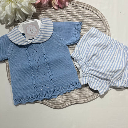 Conjunto de 2 peças para bebé - Riscas - 0 aos 12M