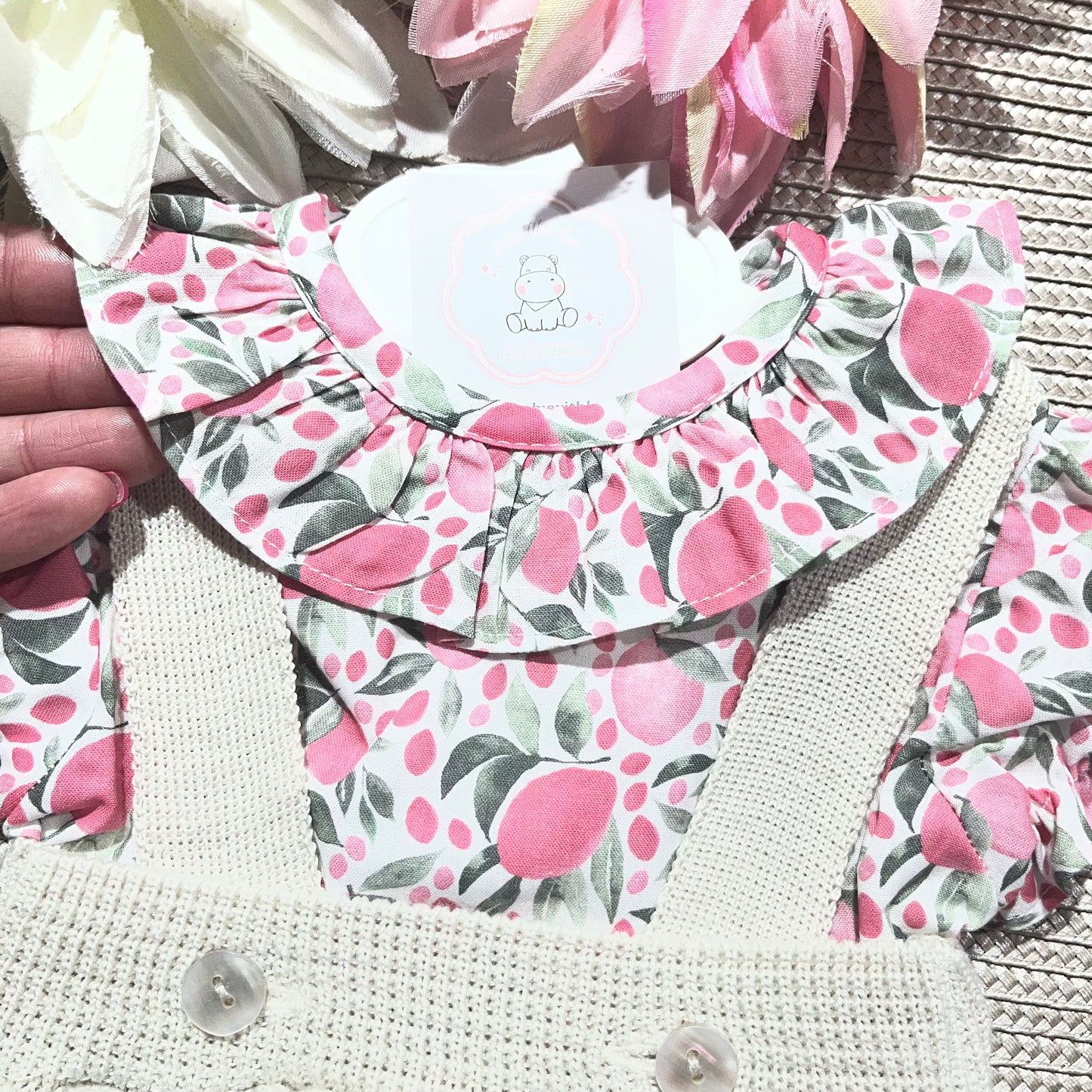 Conjunto Liz - fofo + camisa para bebé - 0 aos 12M - Areia