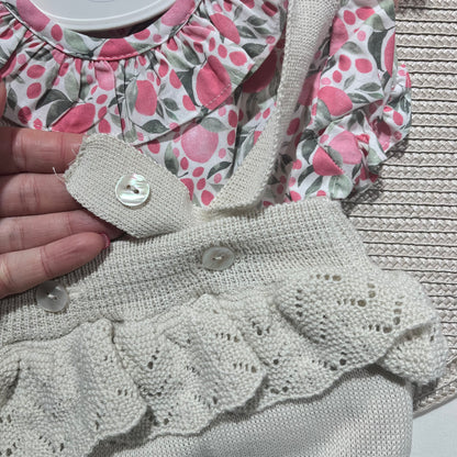 Conjunto Liz - fofo + camisa para bebé - 0 aos 12M - Areia