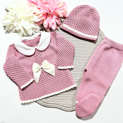 Conjunto Mimo para bebé em algodão - 0/3M - Rosa velho