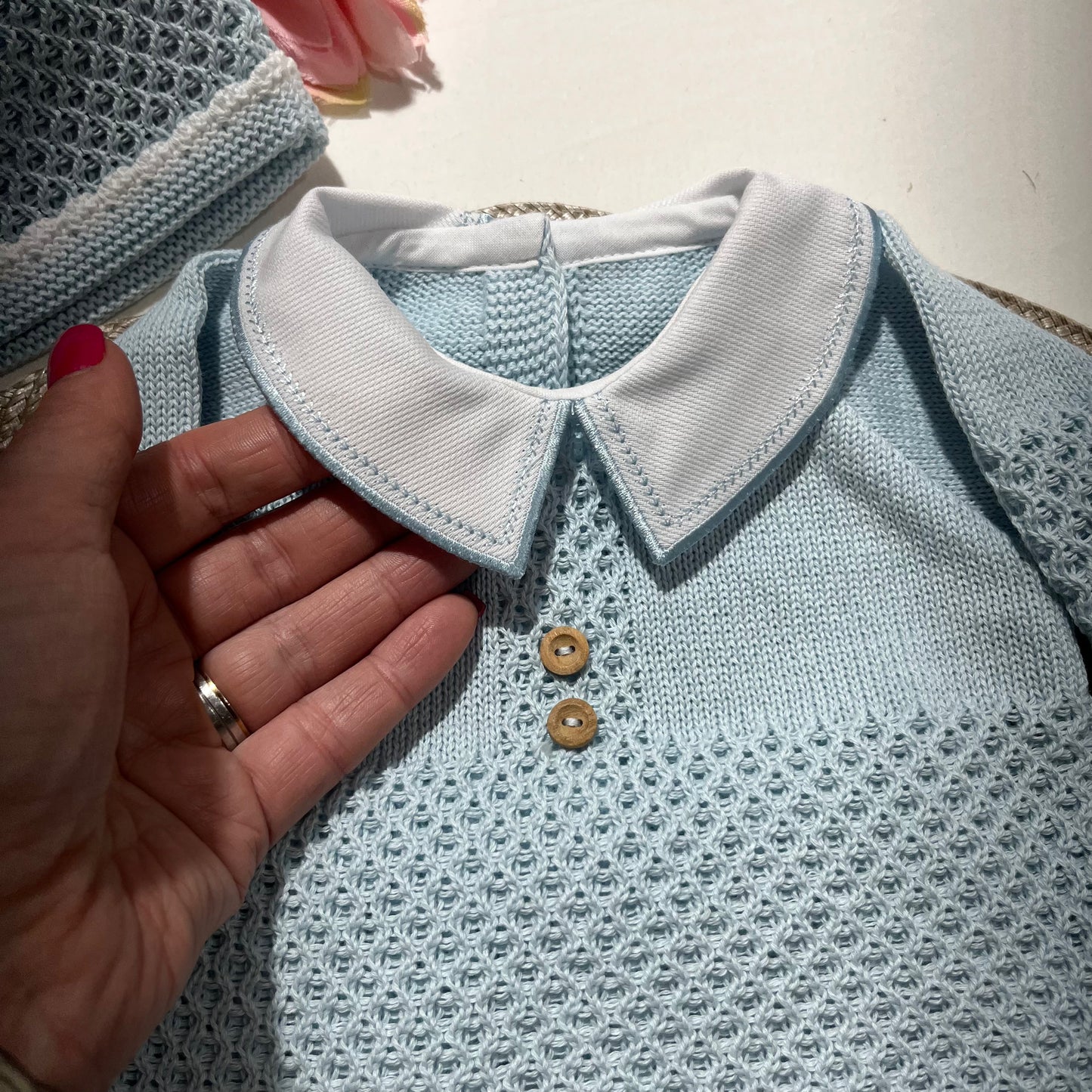 Conjunto Mimo para bebé em algodão - 0/3M - Azul bebé