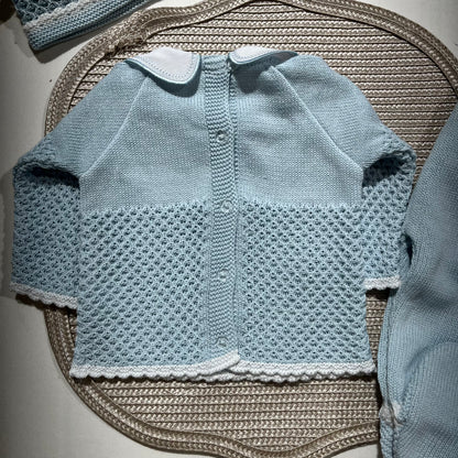 Conjunto Mimo para bebé em algodão - 0/3M - Azul bebé