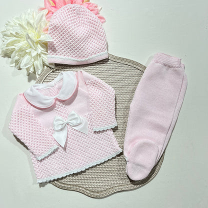 Conjunto Mimo para bebé em algodão - 0/3M - Rosa bebé