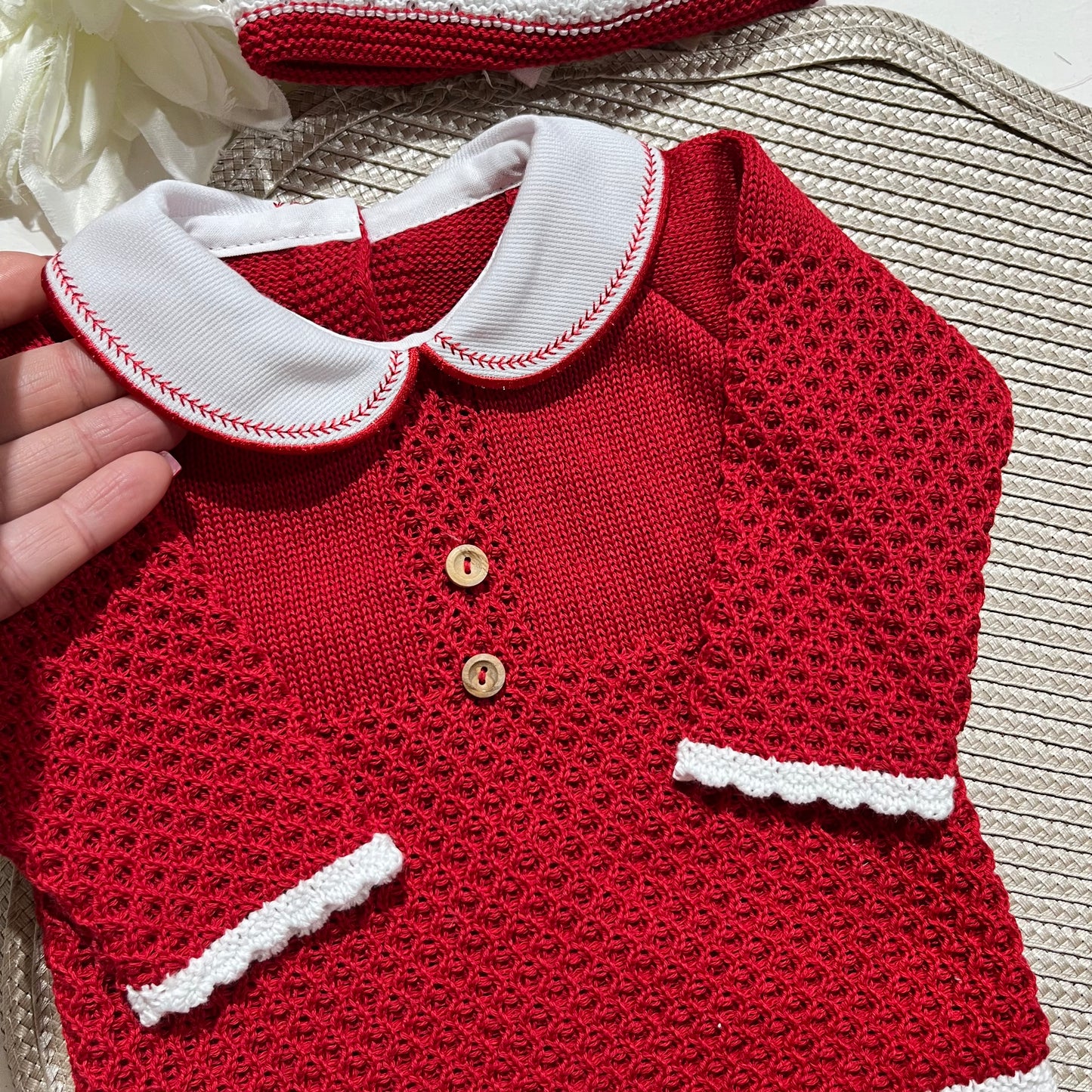 Conjunto Mimo para bebé em algodão - 0/3M - Vermelho
