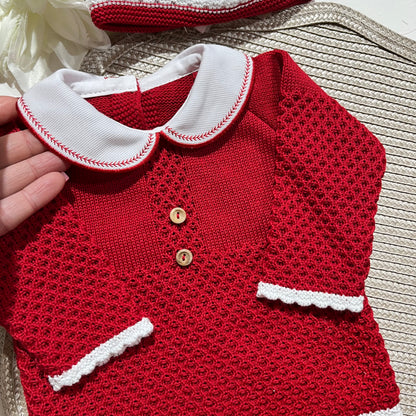 Conjunto Mimo para bebé em algodão - 0/3M - Vermelho