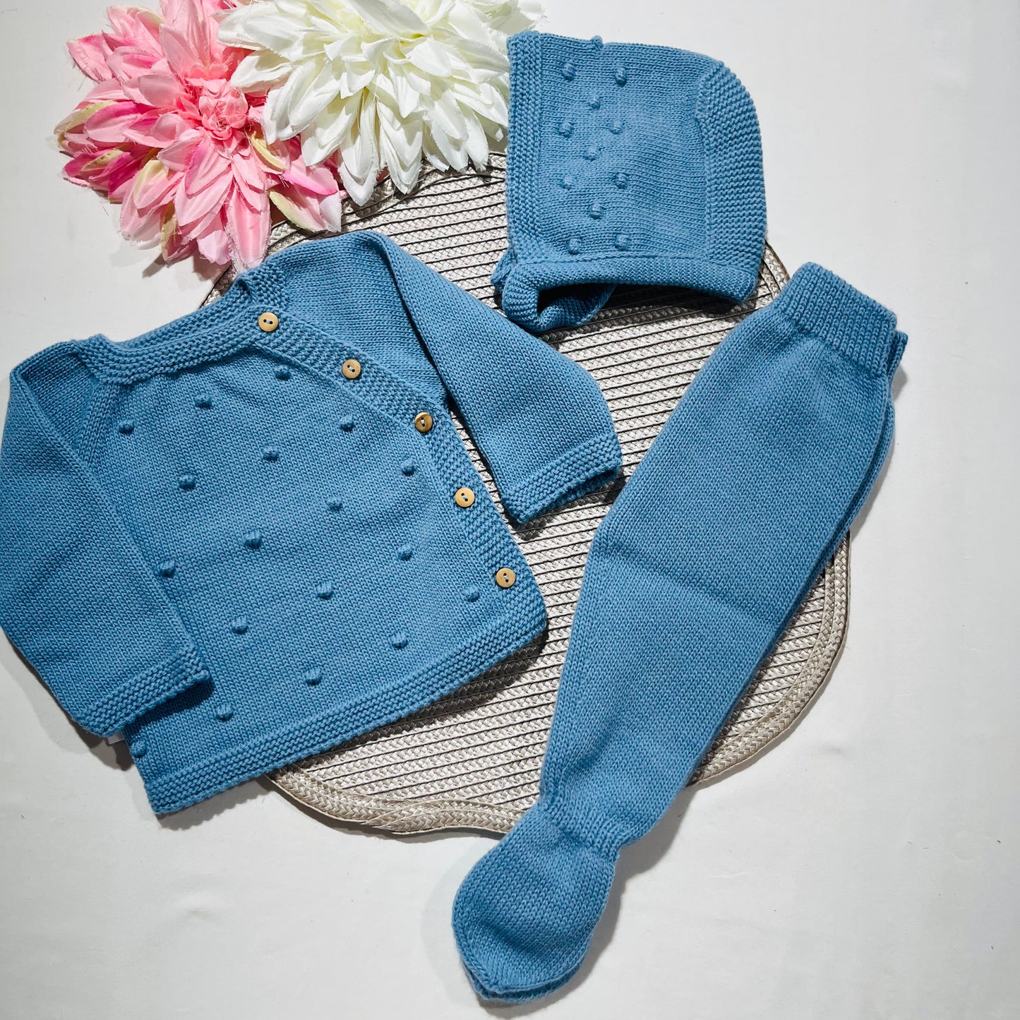 Conjunto Pipoca para bebé - 1/3M - Azul cobalto