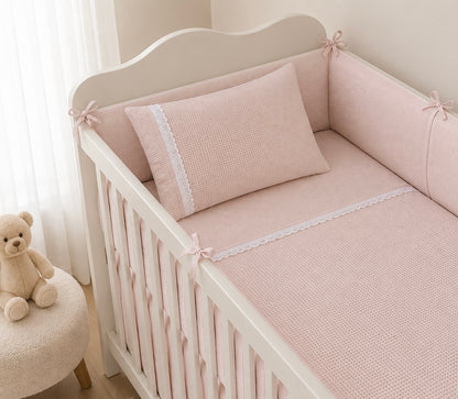 Conjunto Renda - Edredom + protector + Almofada  para Cama de Grades