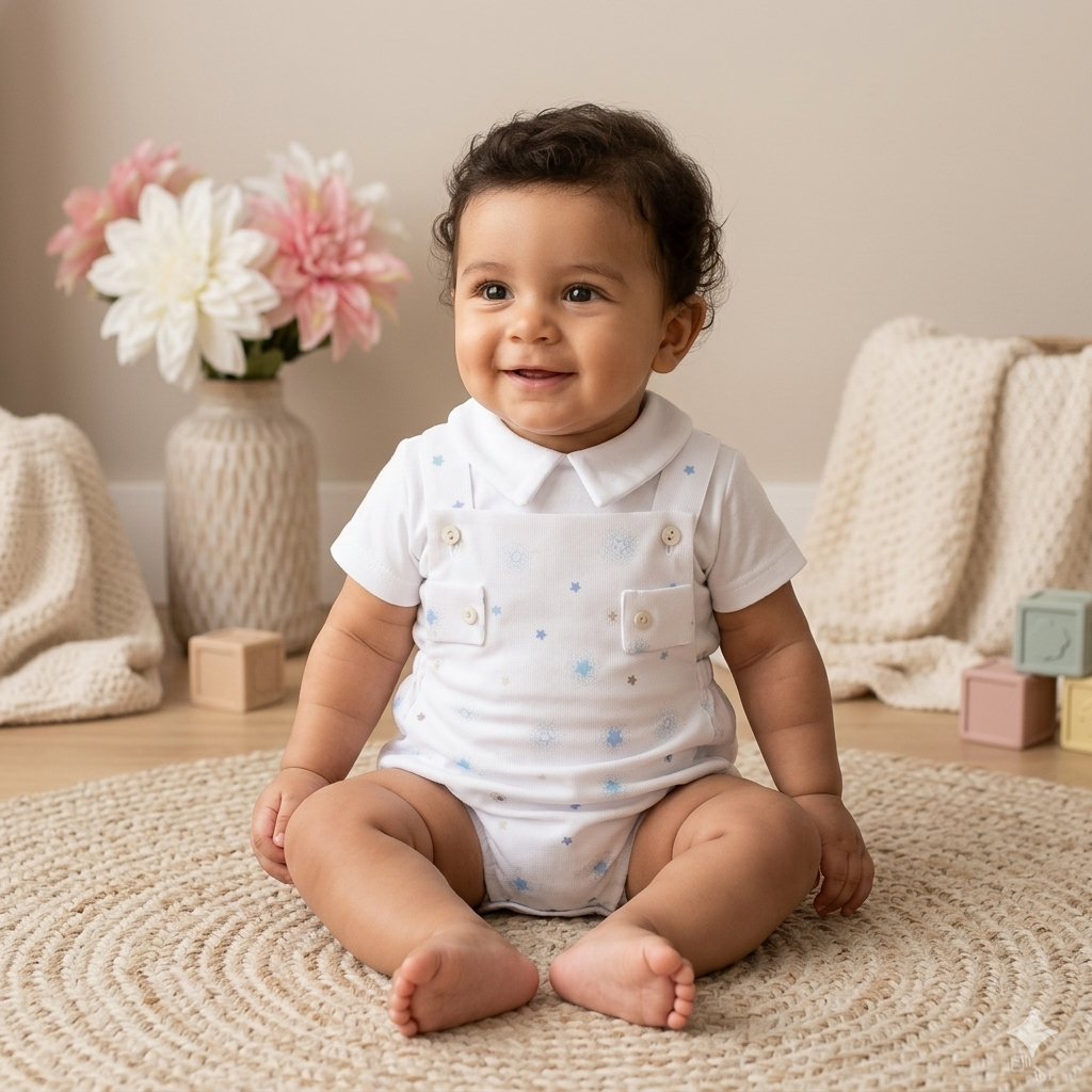 Conjunto estrela para bebé - 3 aos 12M