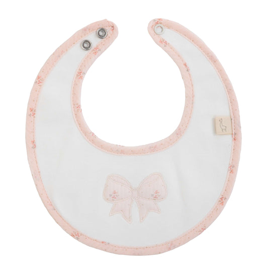 Baby Gi - Babete branco com laço Flora