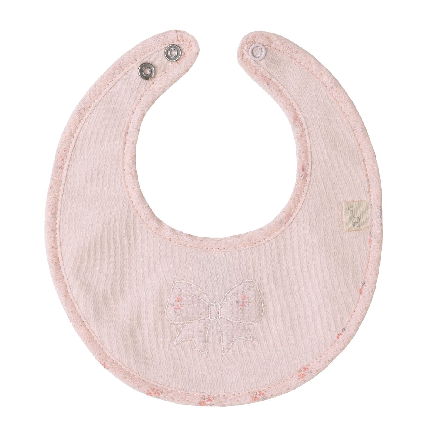 Baby Gi - Babete rosa com laço Flora