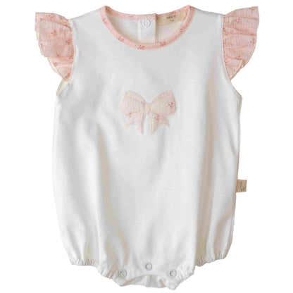 Baby Gi - Fofo branco com laço flora bebé - 100% algodão