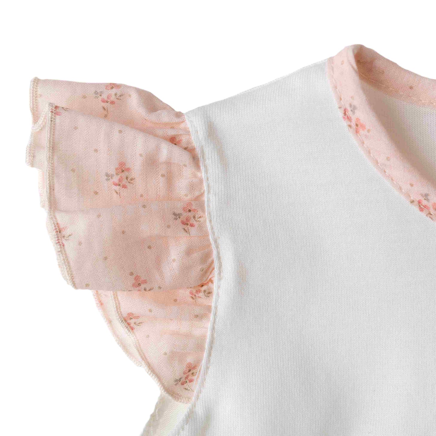 Baby Gi - Fofo branco com laço flora bebé - 100% algodão