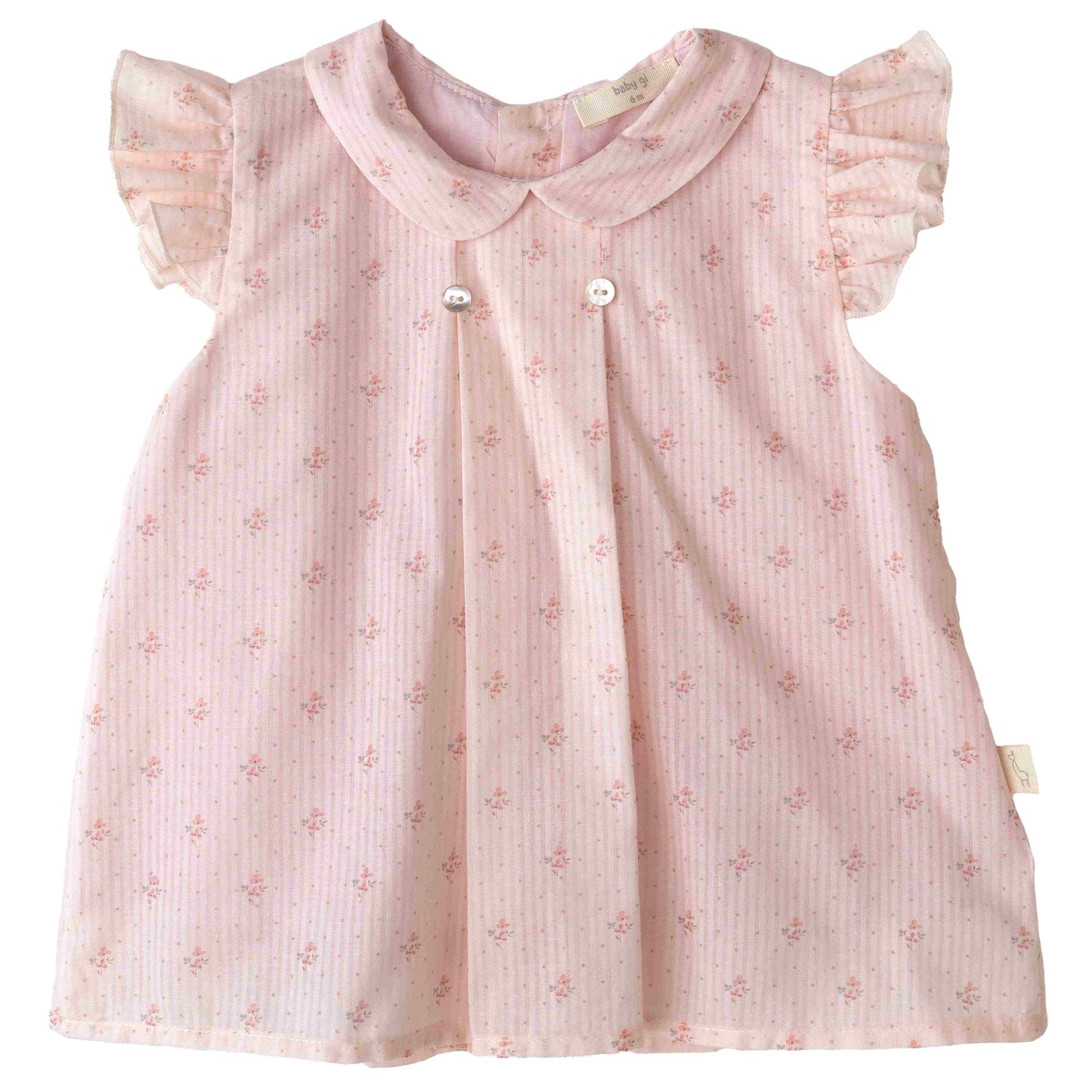 Baby Gi - Vestido com tapa fraldas flora bebé - 100% algodão