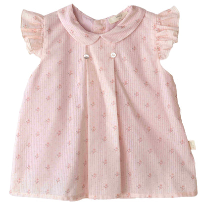 Baby Gi - Vestido com tapa fraldas flora bebé - 100% algodão