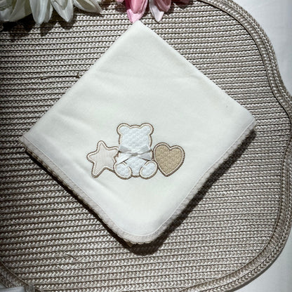 Fralda 100% algodão - Urso